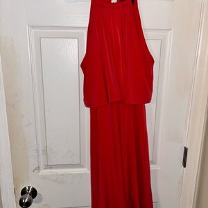 Jessica Simpson Vibrant Red Dress with Chain Detail